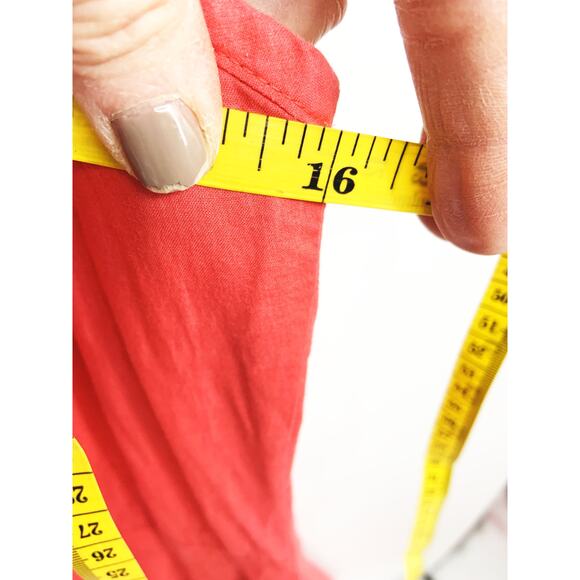 Ann Taylor Loft Orange Coral Tiered Cotton Cami A-Line Midi Dress Size 4 - Picture 6 of 7